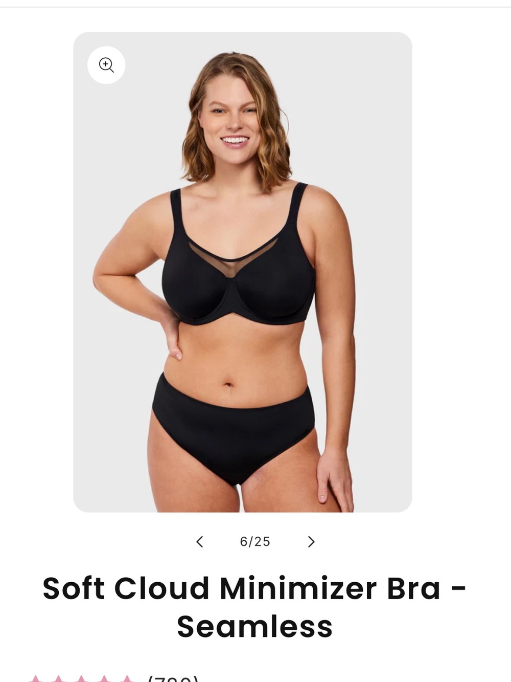 TWO Soft Cloud Minimizer Bras - Seamless in Black & Nude